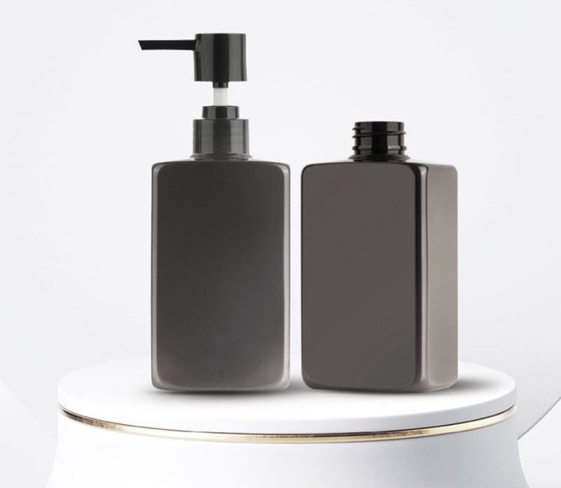 square pet shampoo bottle